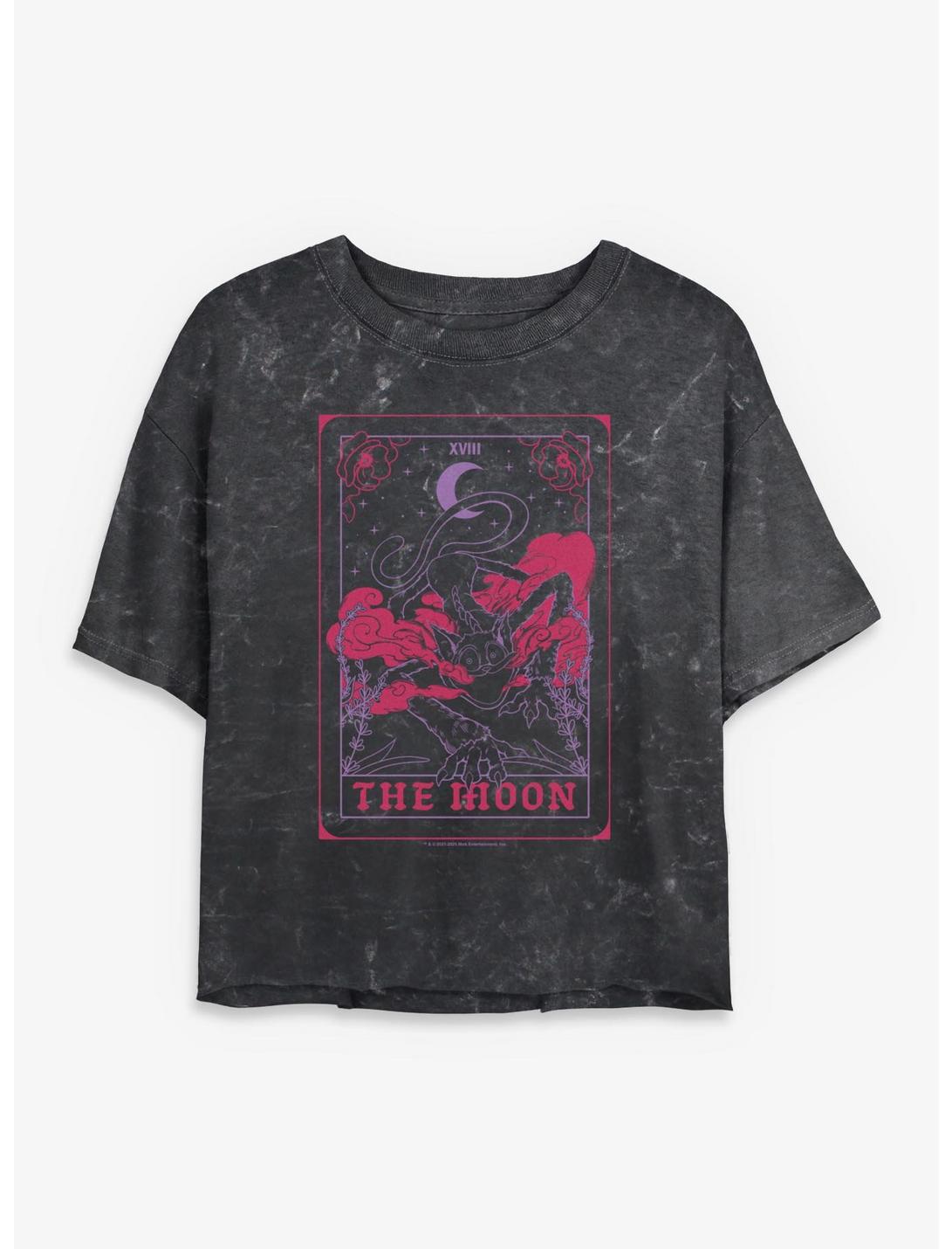 Poppy Playtime Catnap The Moon Tarot Girls Mineral Wash Crop T-Shirt