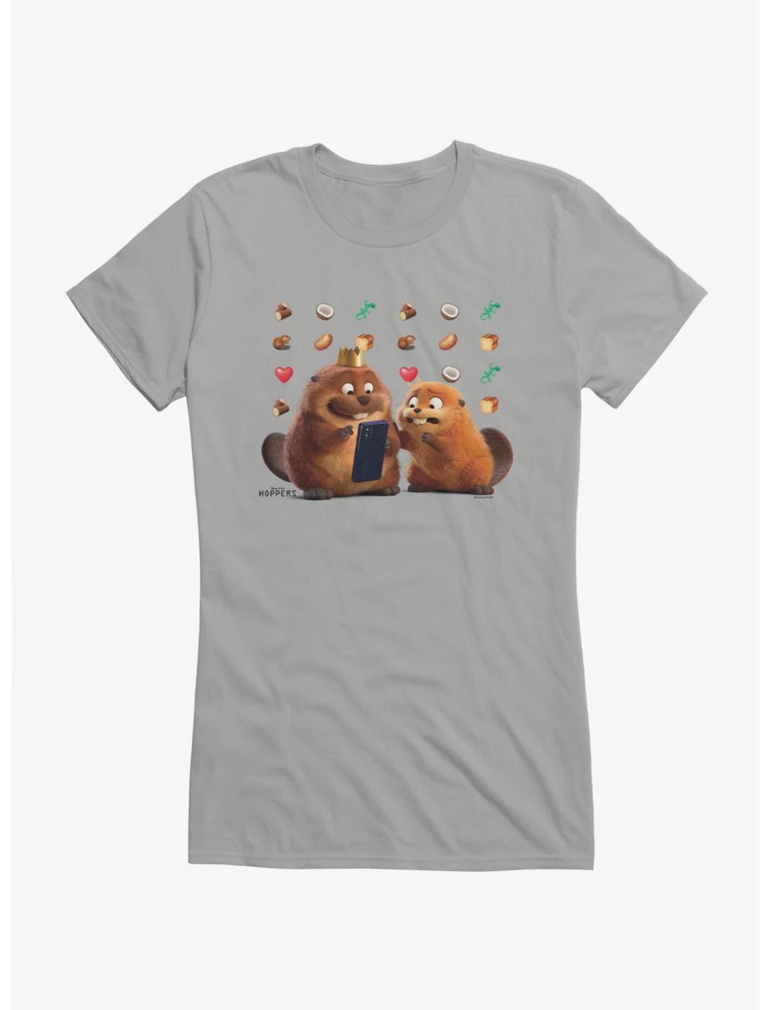 Disney Pixar Hoppers Mabel King George Emoji Phone Girls T-Shirt