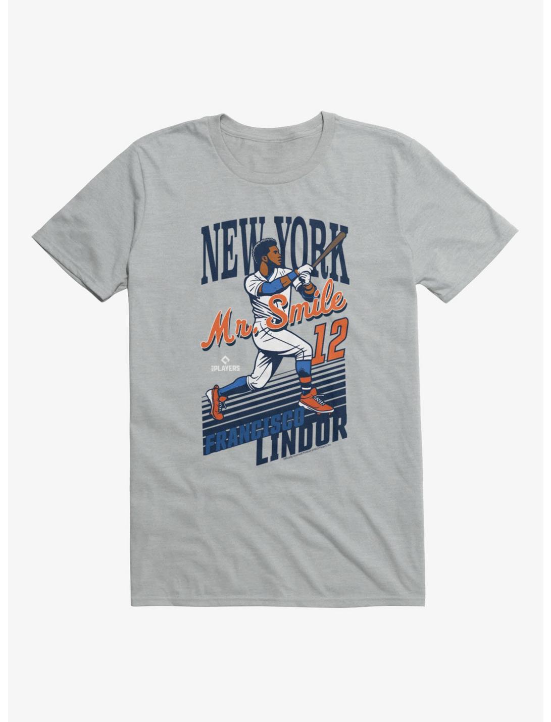 MLB Francisco Lindor Mr. Smile Angled Lines T-Shirt