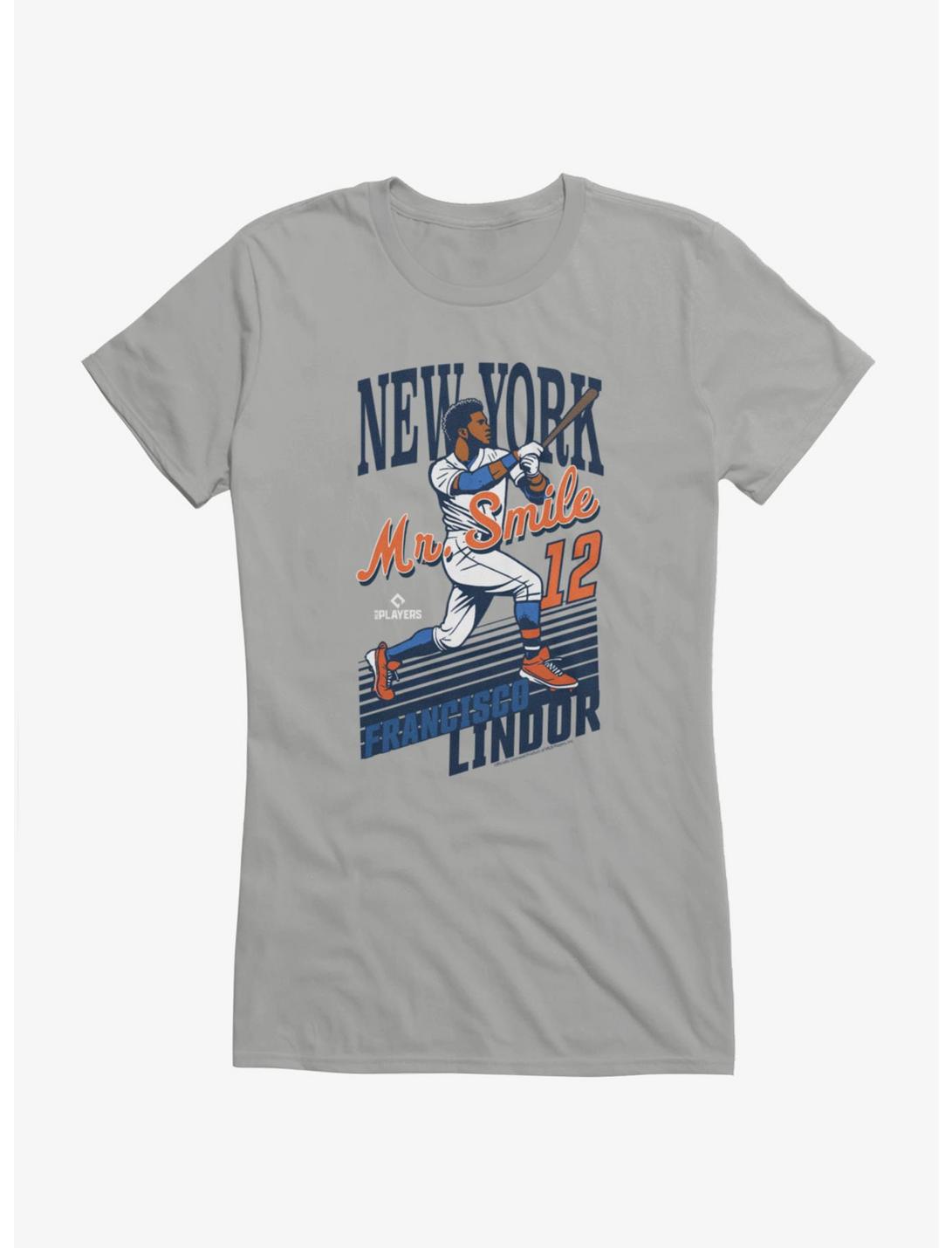 T-shirt Fille MLB Francisco Lindor Mr. Smile Motifs Angulaires