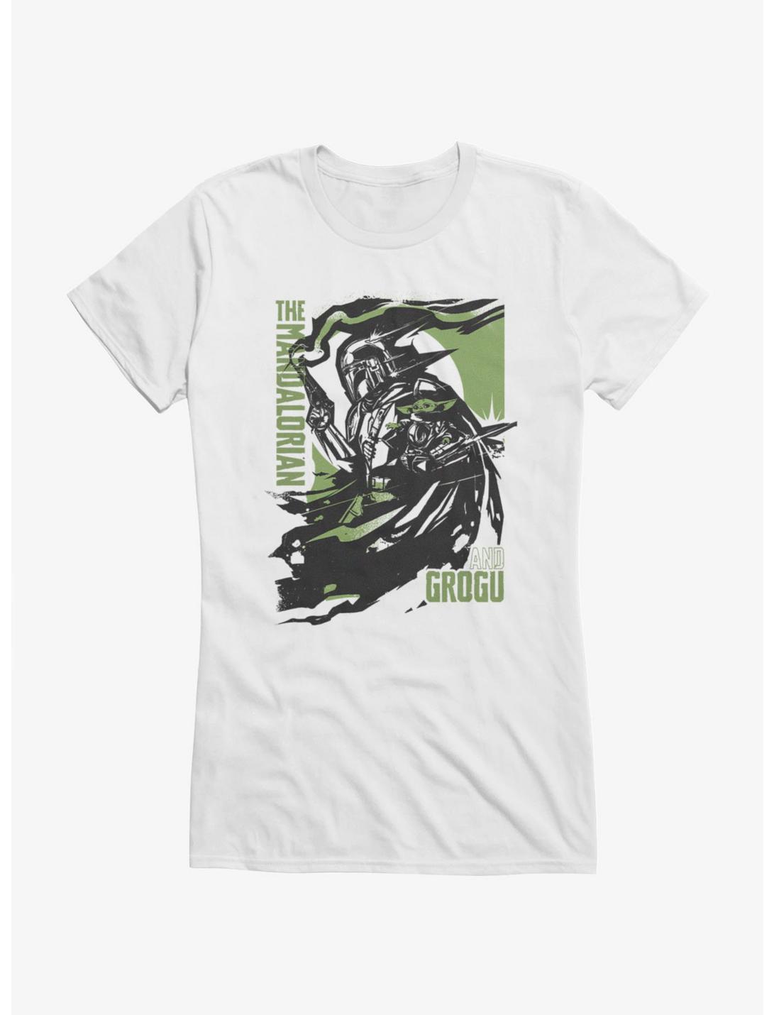 Star Wars The Mandalorian And Grogu Smoke And Cape Swirl Girls T-Shirt