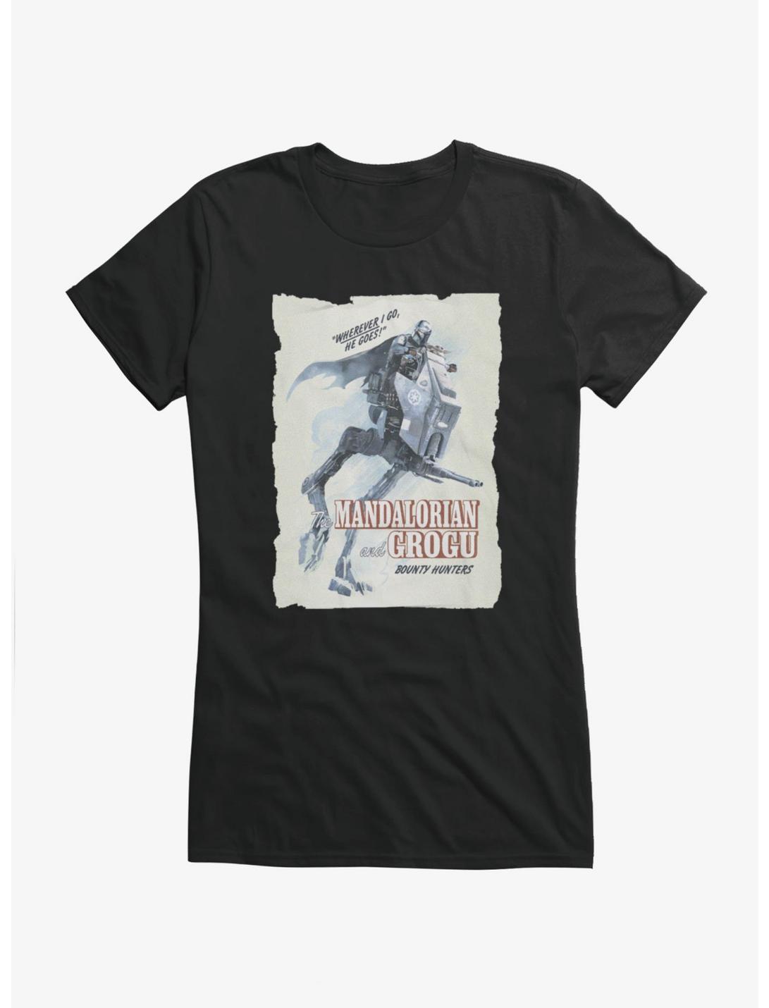 Star Wars The Mandalorian And Grogu Riding Wherever He Goes Girls T-Shirt