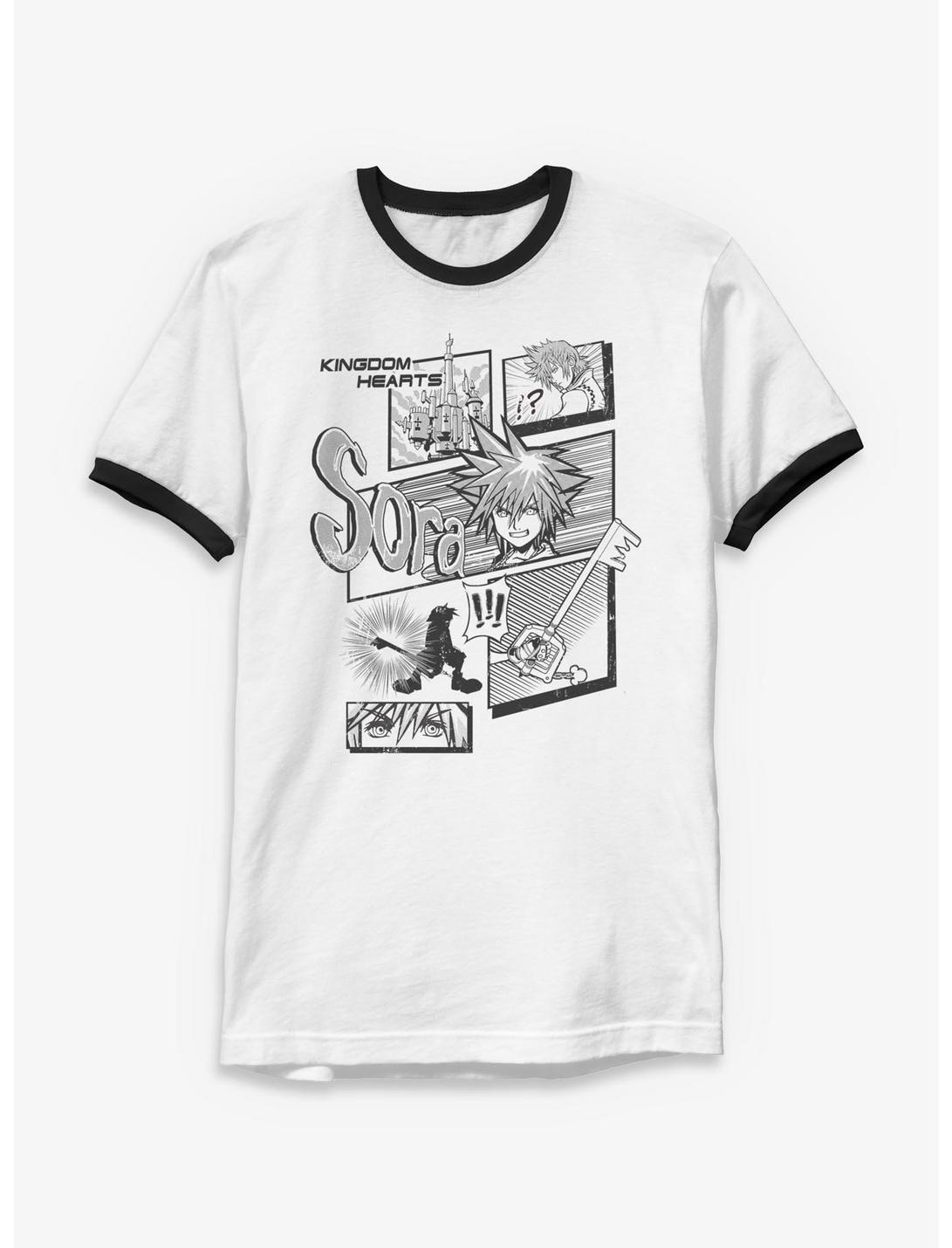 Disney Kingdom Hearts Sora Key Pages Ringer T-Shirt