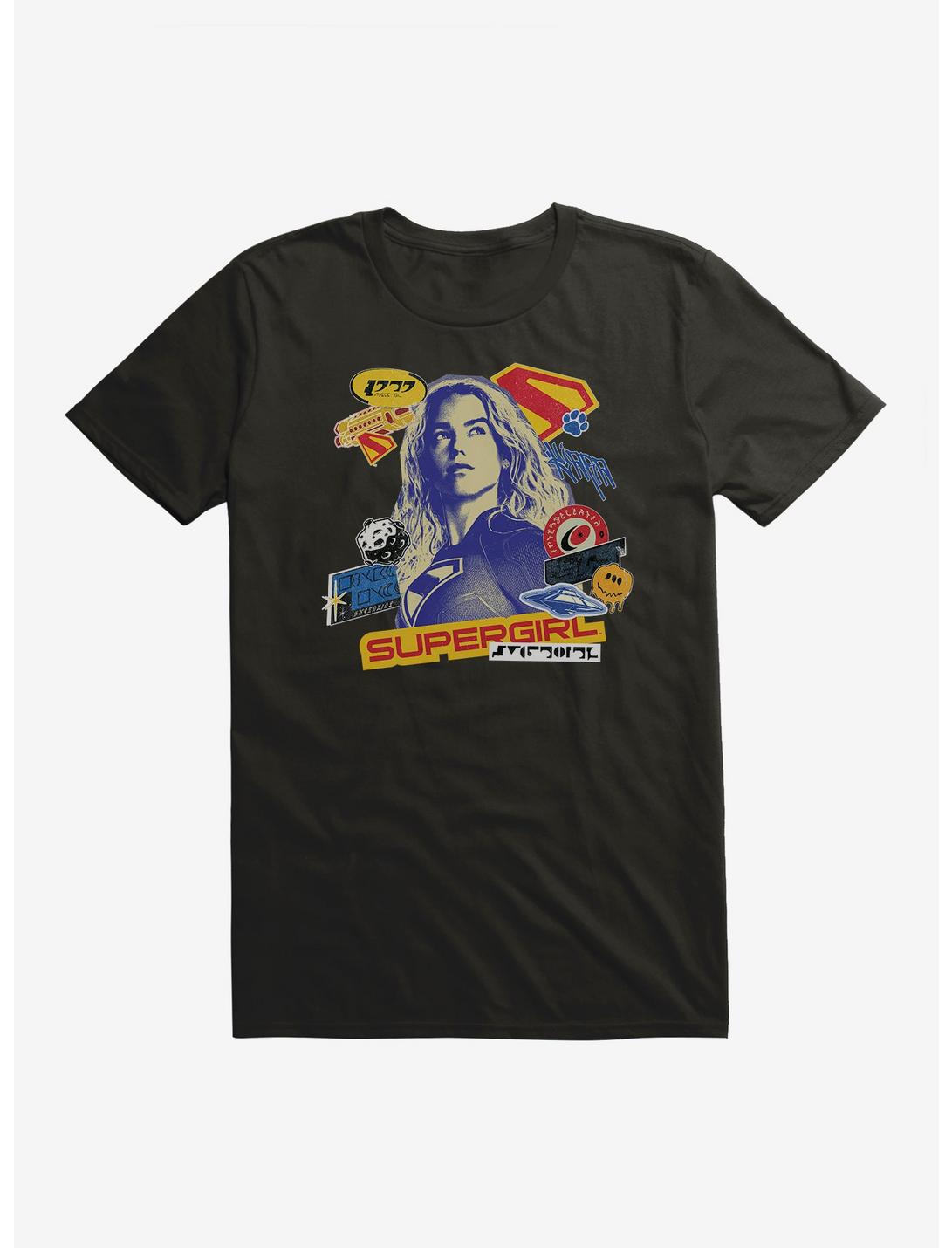 T-shirt collage d'autocollants Supergirl