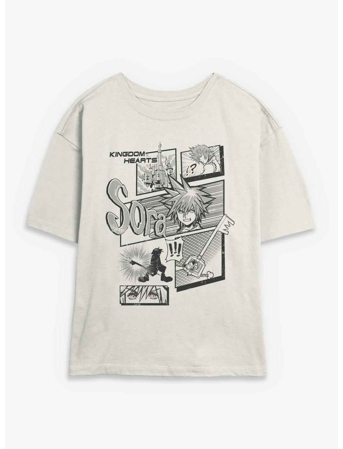 Disney Kingdom Hearts Sora Key Pages Girls Skimmer T-Shirt