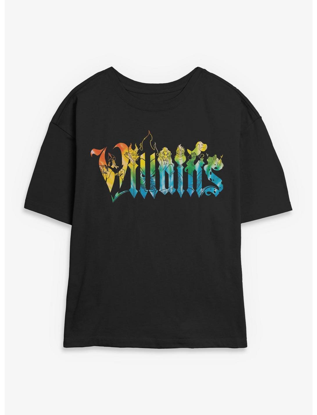 Disney Villains Character Letter Girls Skimmer T-Shirt