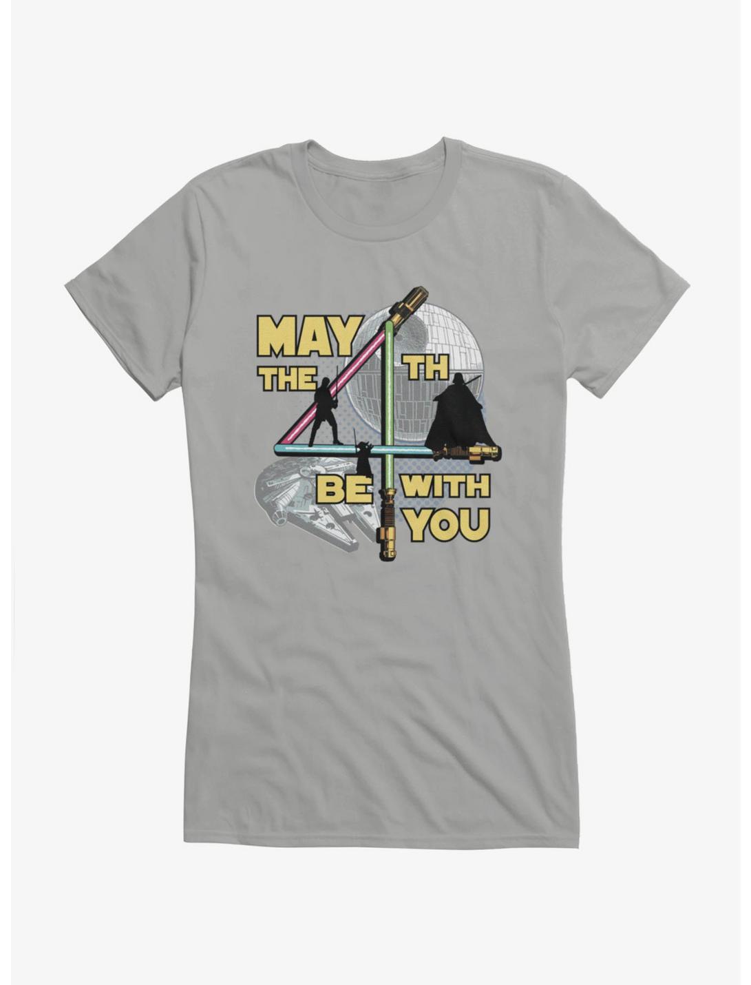 Star Wars May The 4th Be With You Lightsaber 4 Silhouettes Girls T-Shirt