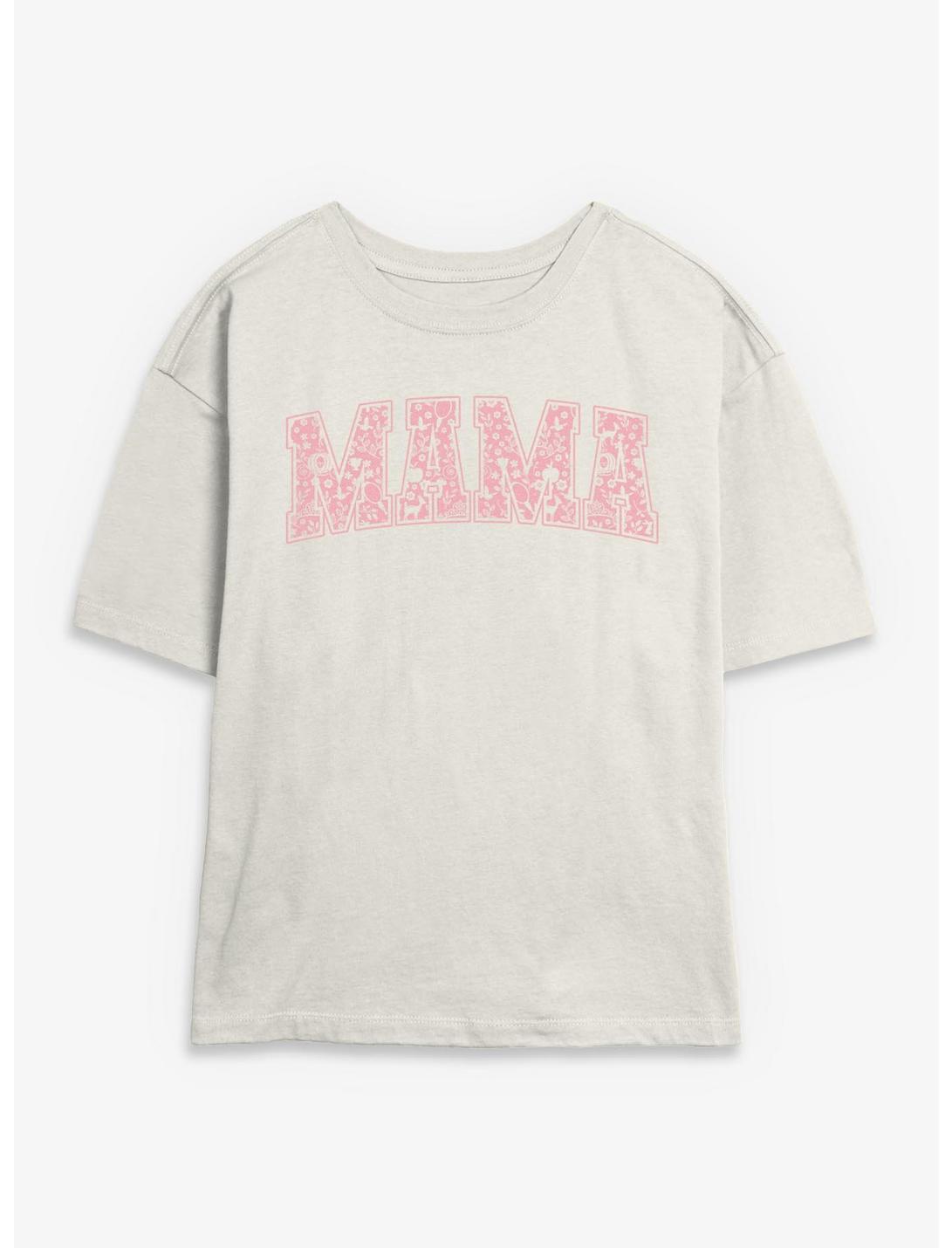 Disney Princesses Mama Collegiate Pattern Girls Skimmer T-Shirt