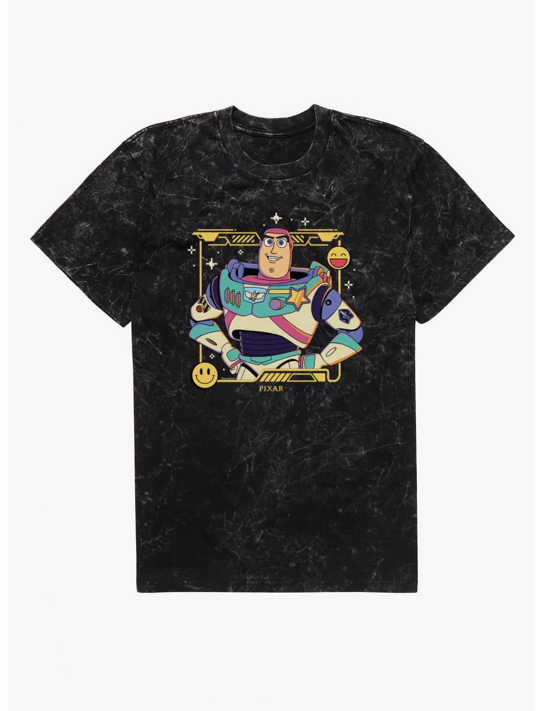 T-shirt délavé minéral Disney Pixar Toy Story 5 Buzz L'Éclair Emoji Ranger