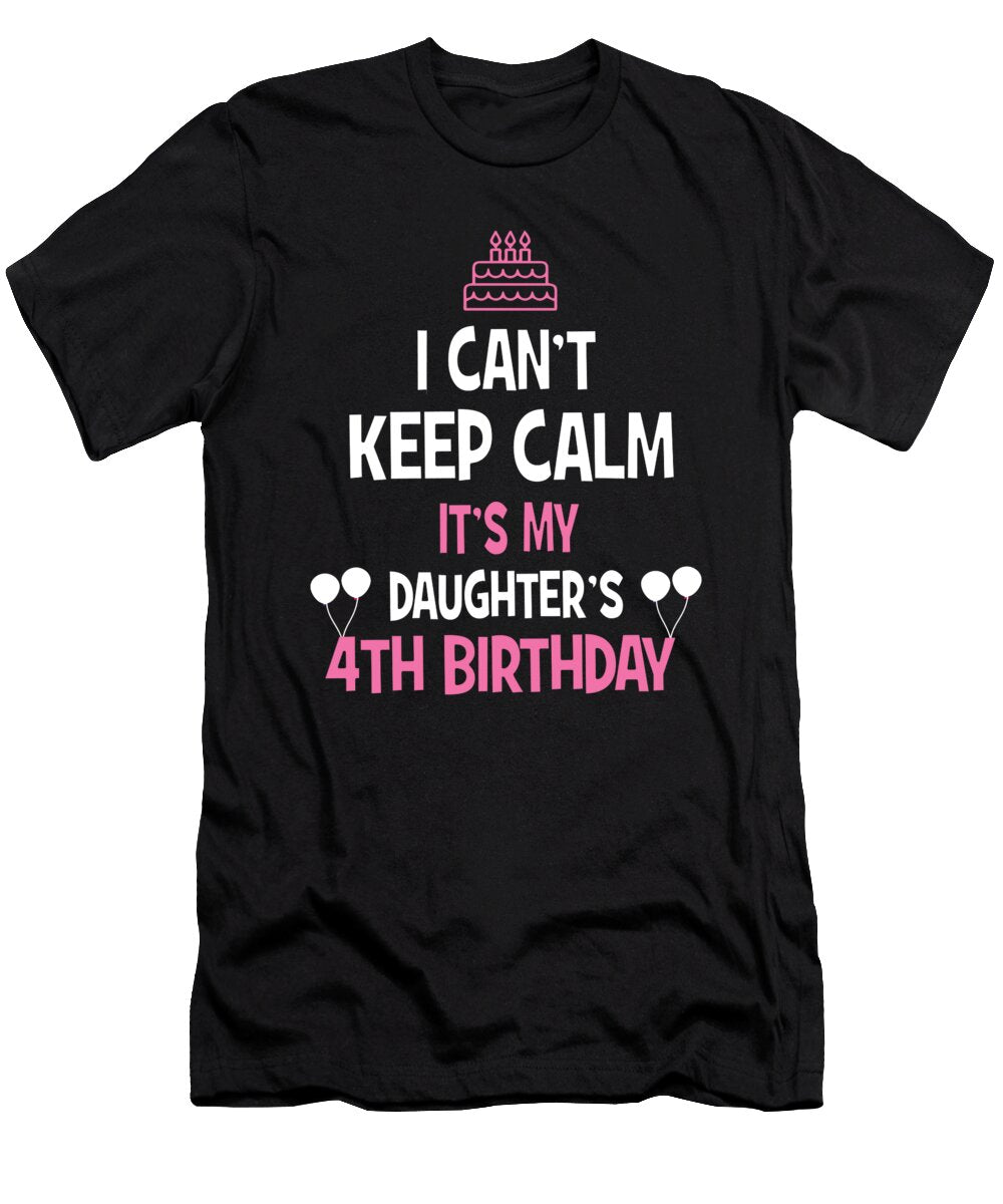 4 4th Birthday Girl 4 Years Old Party Gift Art Grabitees T-Shirt