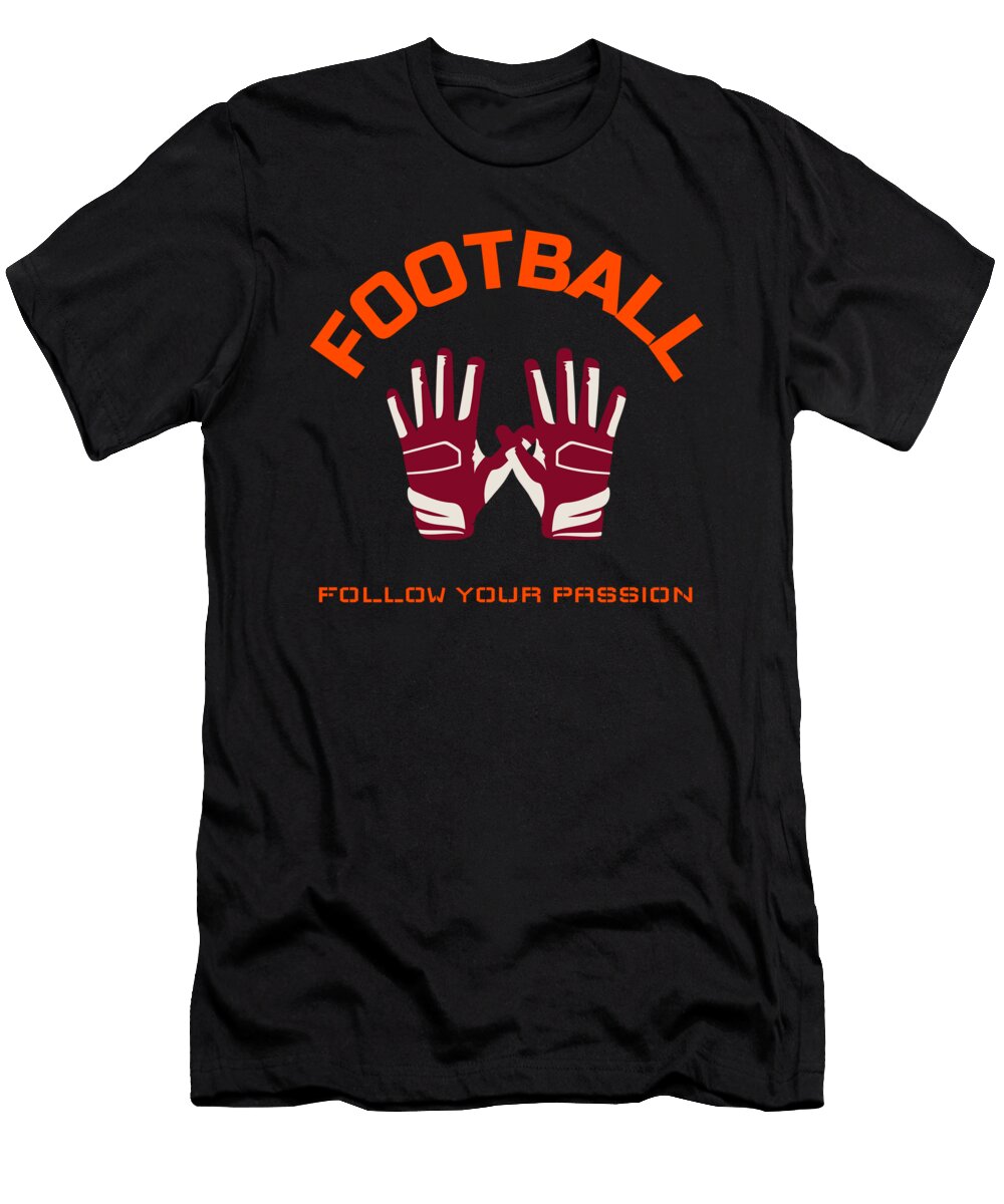 4 American Football Planet Vintage Rugby Ball Martin Perzul T-Shirt