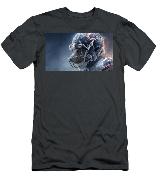 4 Chicago Bears Football Helmet Kevin Walker and Pixel Reverie T-Shirt