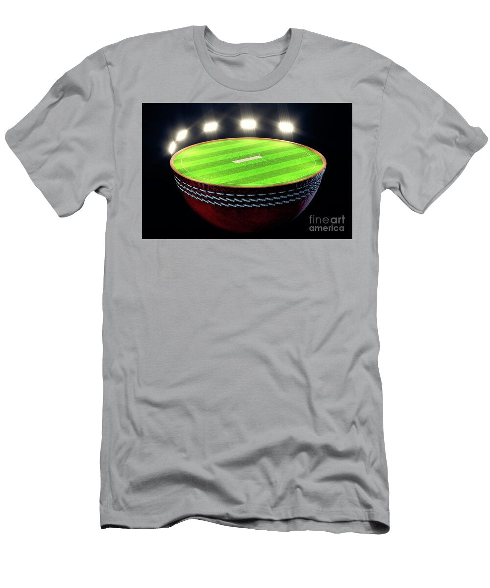 4 Cricket Half Ball Stadium Concept Allan Swart T-Shirt