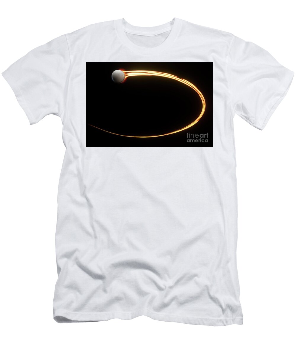 4 Cricket Sports Ball Light Trail Allan Swart T-Shirt