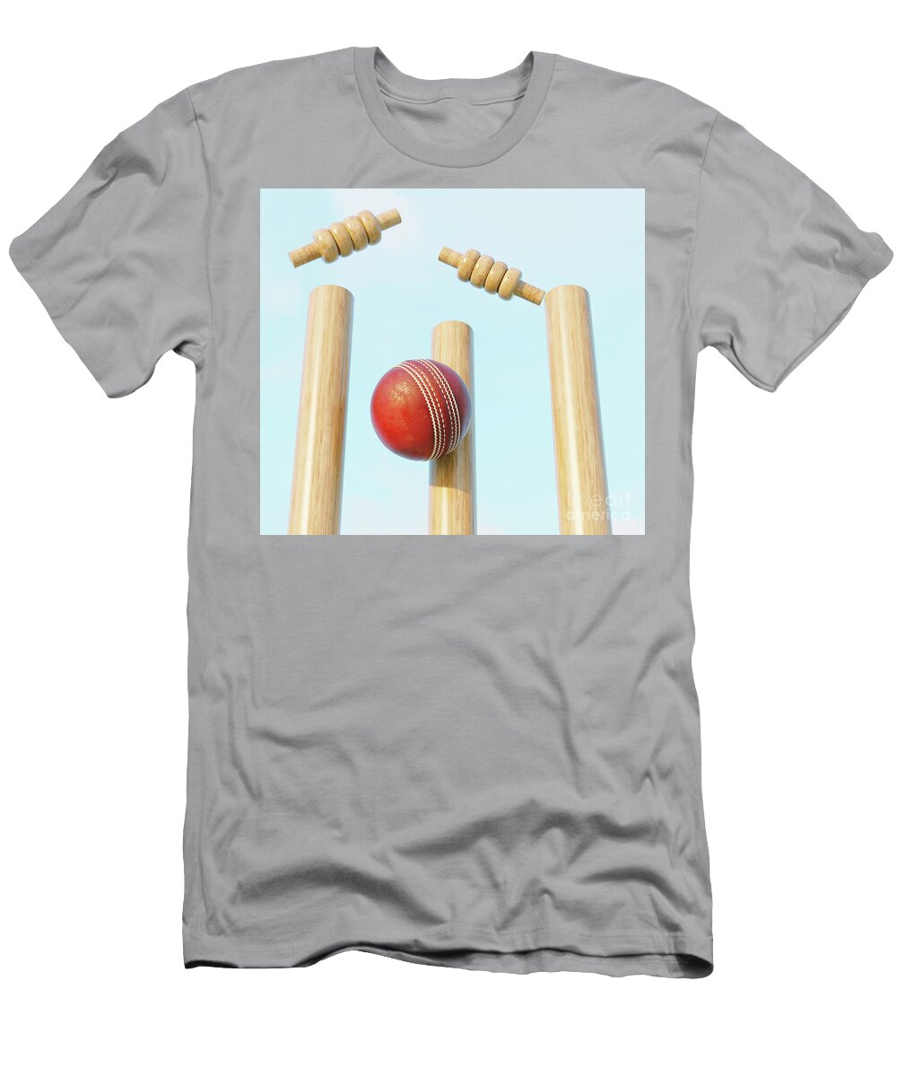 4 Cricket Wicket Stumps Allan Swart T-Shirt