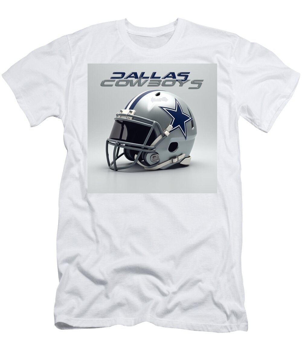 4 Dallas Cowboys Football Helmet Kevin Walker and Pixel Reverie T-Shirt