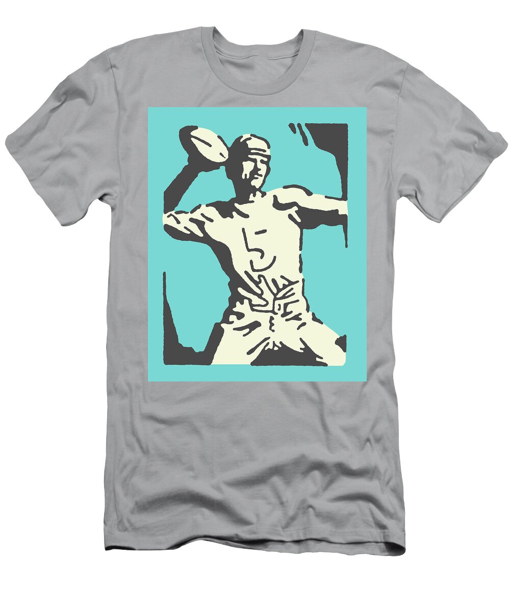 4 Football Player About to Throw Ball Csa Images T-Shirt