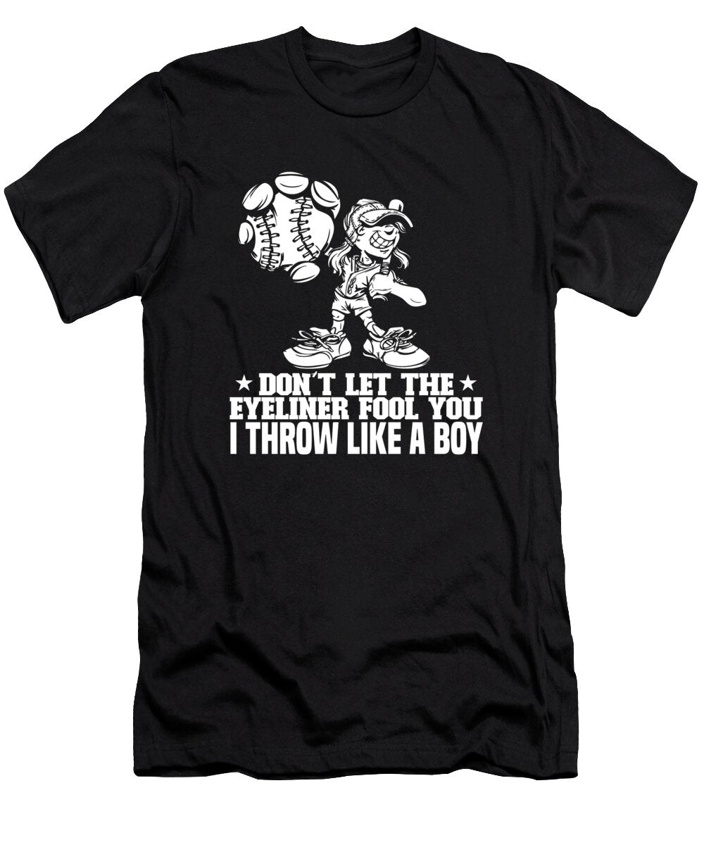 4 Funny Softball Catcher Batter Pitcher Softball Crazy Squirrel T-Shirt