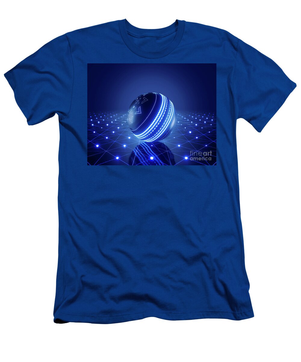 4 Futuristic Cricket Ball and Stage Allan Swart T-Shirt