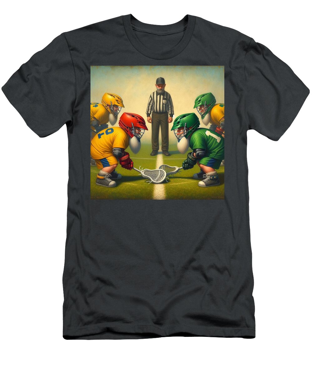 4 Gnome Lacrosse Face Off James Spears T-Shirt
