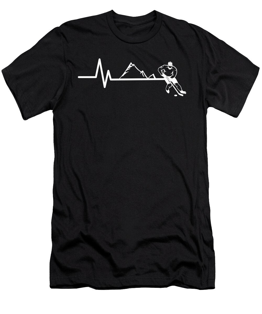 4 Hockey Player Heartbeat Eq Designs T-Shirt
