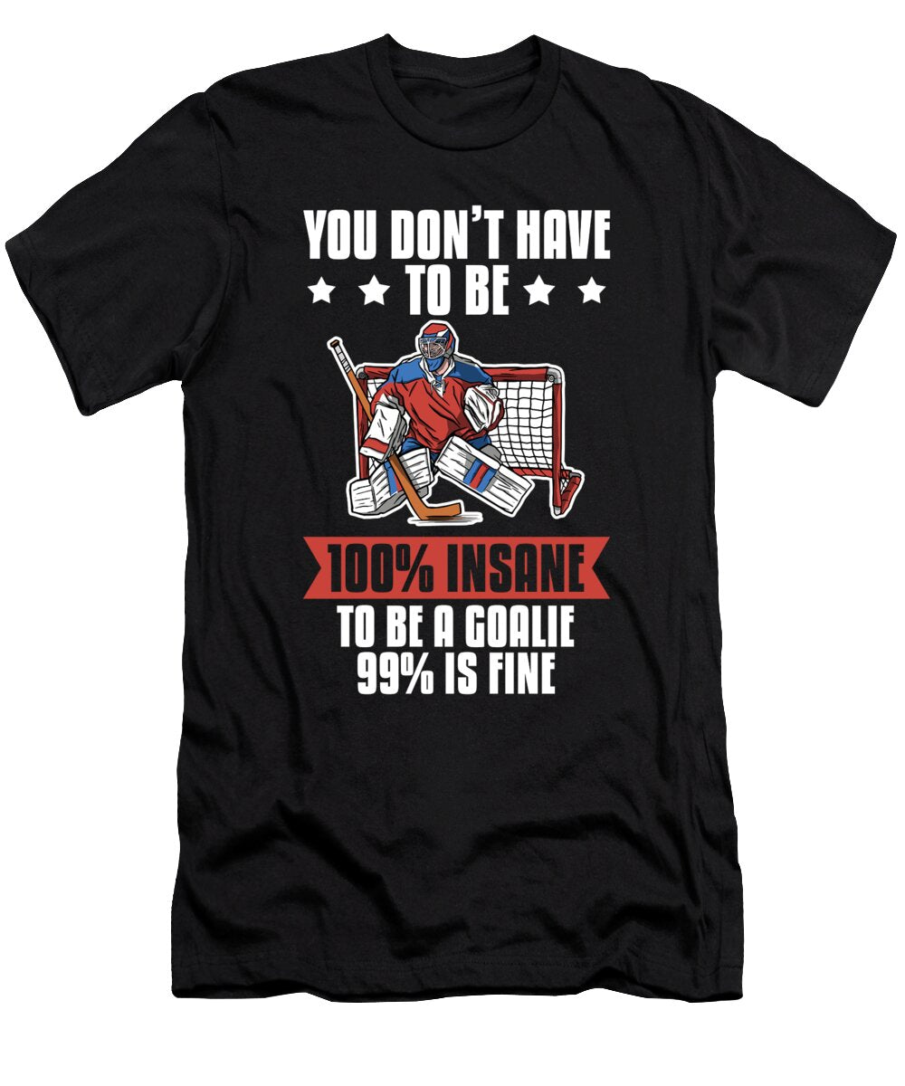 4 Ice Hockey Goalie Goaltender Crazy Squirrel T-Shirt