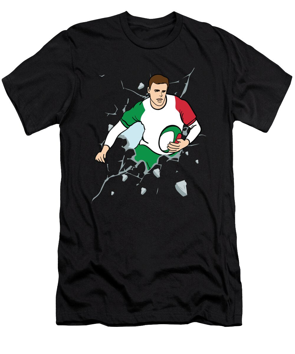 4 Italy Rugby Union Jersey 2019 Fans Kit for Italian Supporters Players Coaches and Teams Martin Hicks T-Shirt