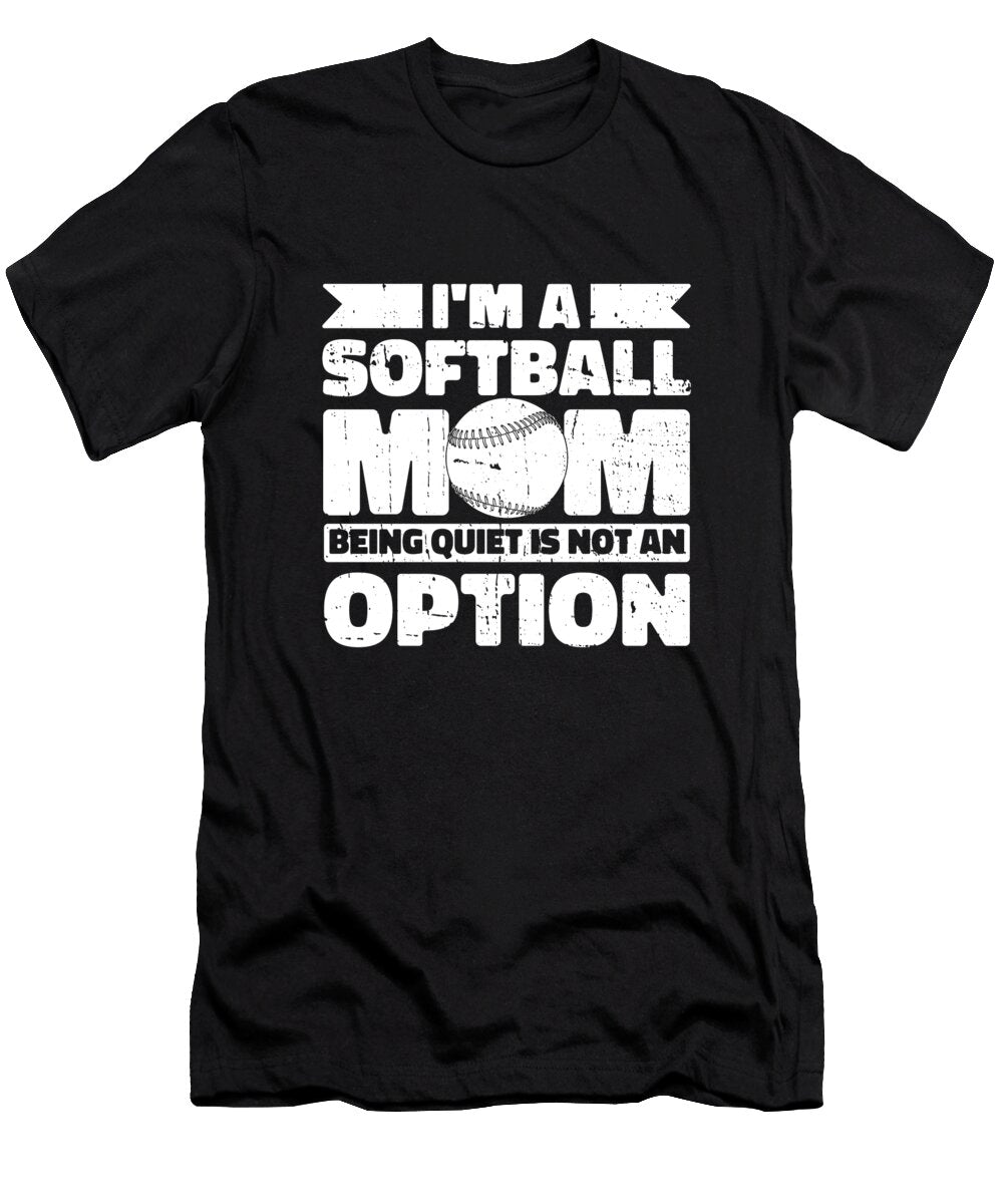 4 Softball Mother Batter Catcher Pitcher Softball Mom Crazy Squirrel T-Shirt