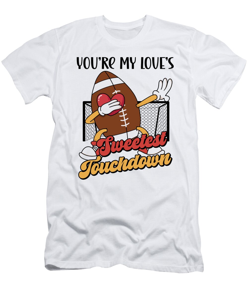 4 Valentines Day Football Couple Rugby Sports Love Toms Store T-Shirt