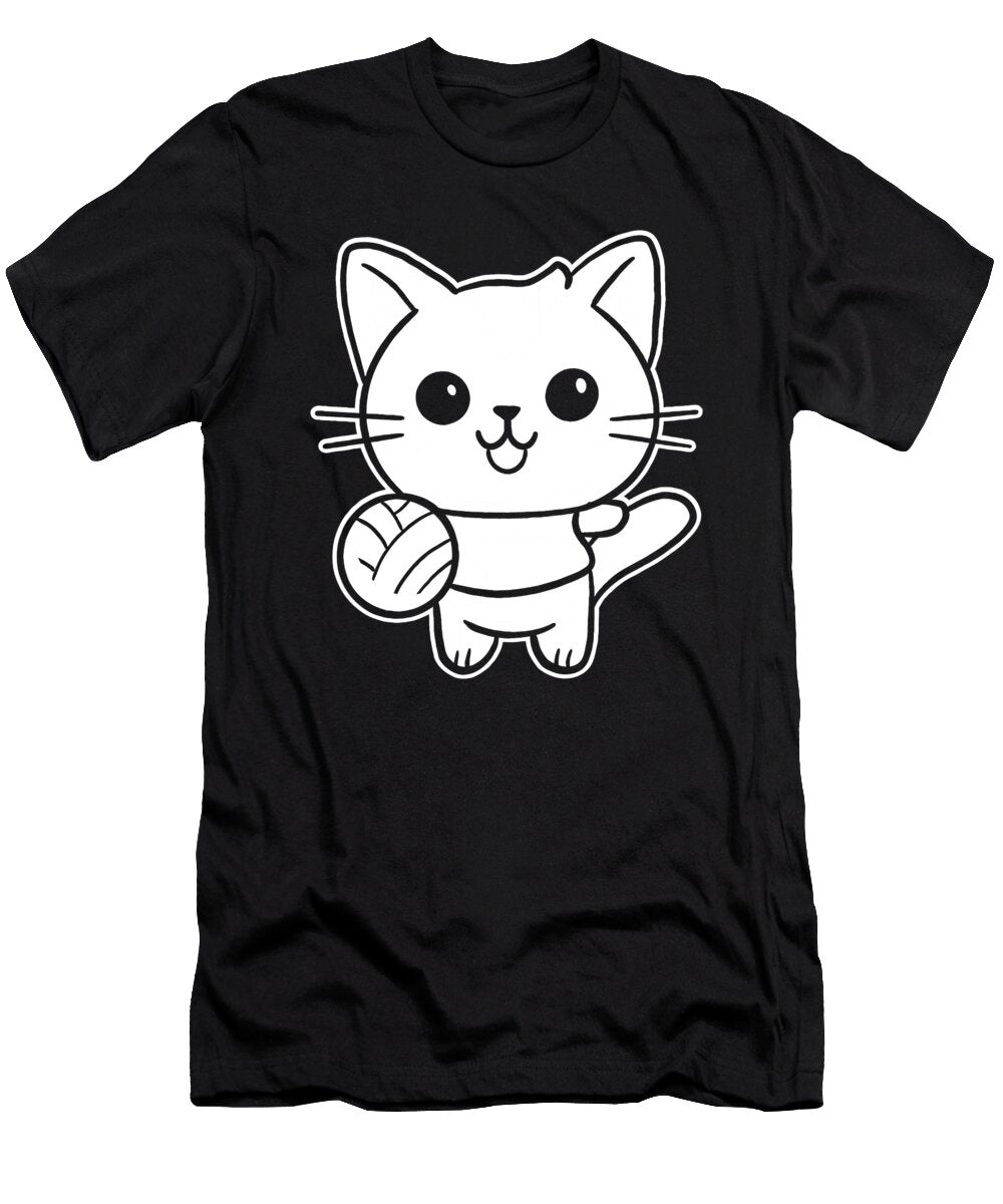 4 Volleyball Vball Beach Volleyball Cat Crazy Squirrel T-Shirt