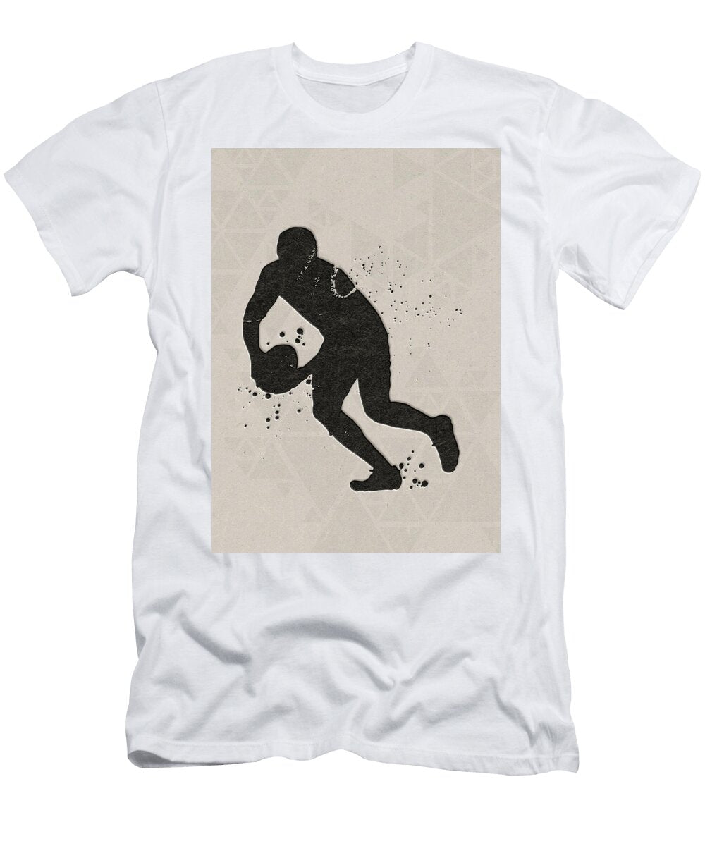 4 Watercolor Rugby Player Watercolor Print Rugby Player Man Boy Nursery Dorm Room Ball Poster Wall Art Leith Huber T-Shirt