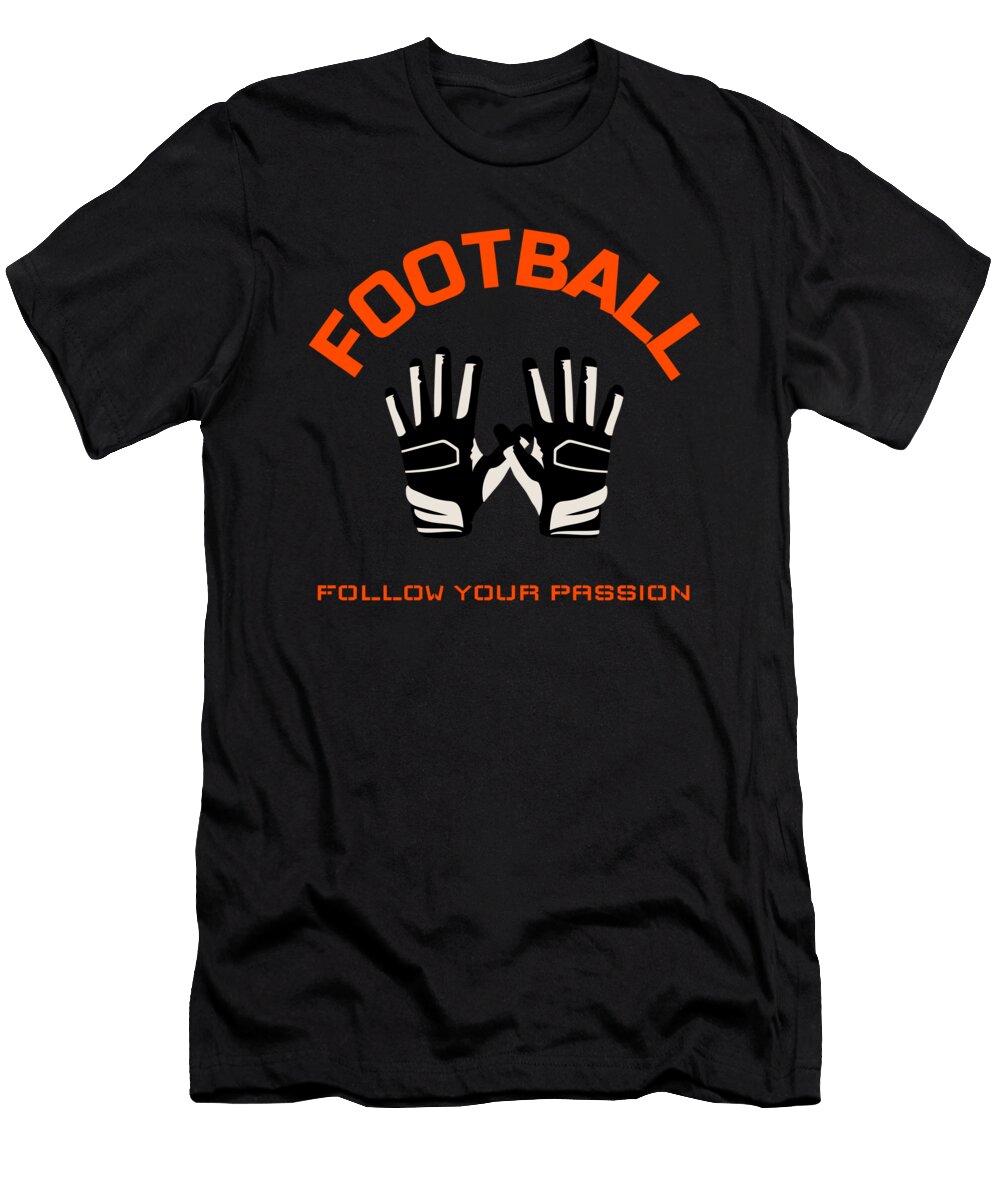 5 American Football Planet Vintage Rugby Ball Martin Perzul T-Shirt
