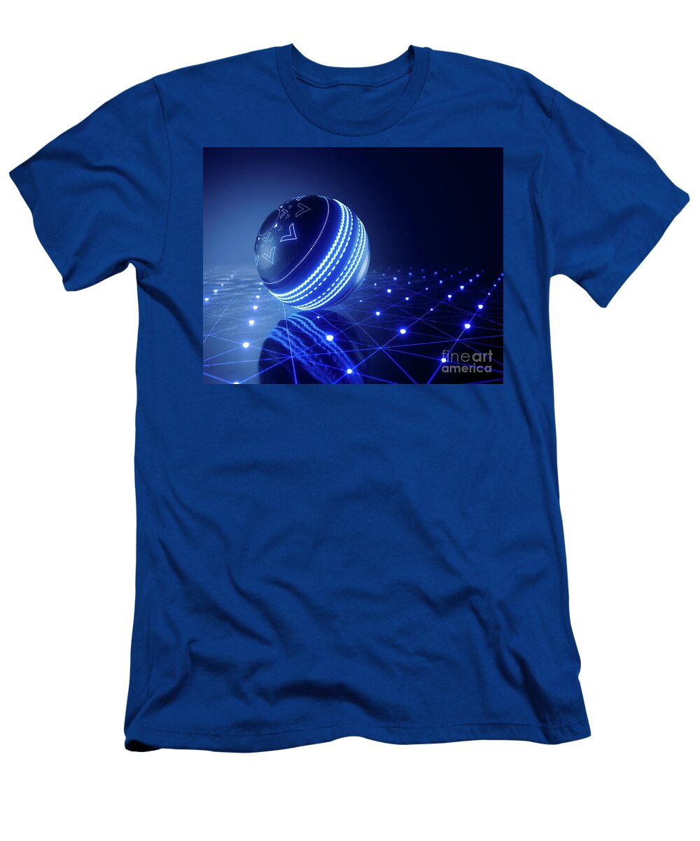 5 Futuristic Cricket Ball and Stage Allan Swart T-Shirt