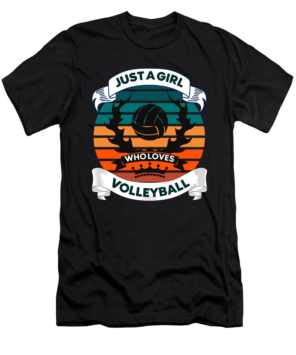 5 Just a Girl Who Loves Volleyball Organicfoodempire T-Shirt