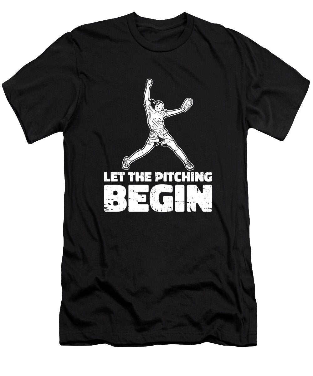 5 Softball Catcher Batter Softball Pitcher Crazy Squirrel T-Shirt
