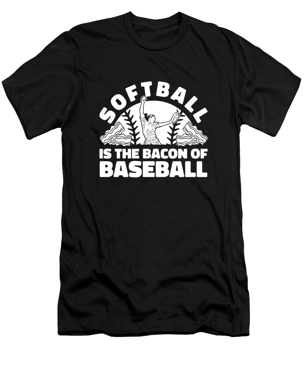 5 Softball Catcher Pitcher Batter Softball Crazy Squirrel T-Shirt
