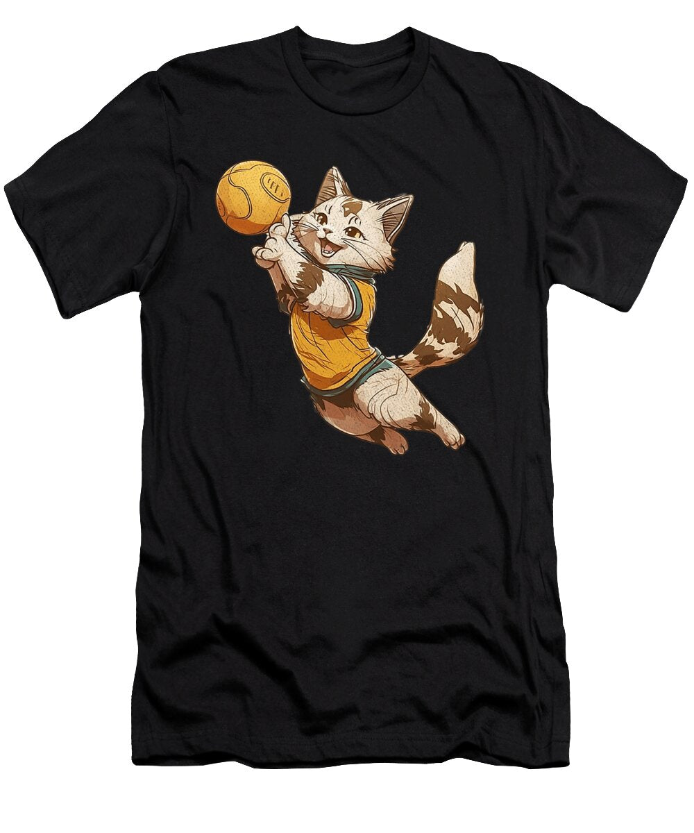 5 Vintage Cat Playing Volleyball Volleyball Kitties Lover Dhbubble T-Shirt