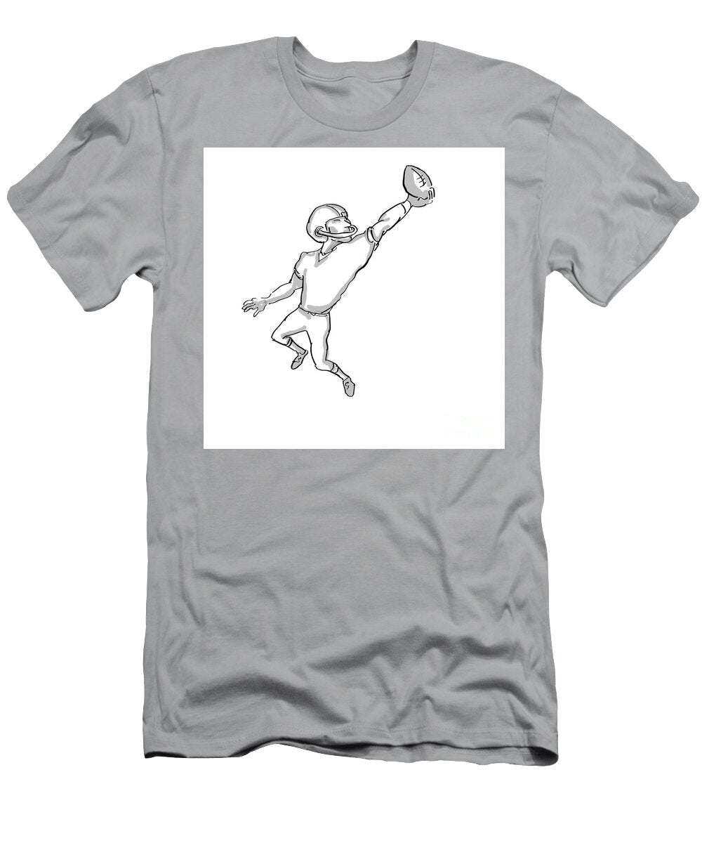 6 American Football Player Cartoon Black and White Aloysius Patrimonio T-Shirt