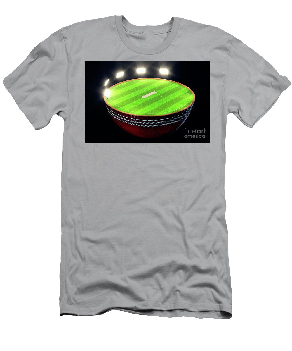 6 Cricket Half Ball Stadium Concept Allan Swart T-Shirt