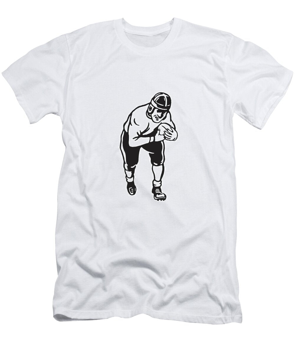 6 Football Player Running with Ball Csa Images T-Shirt