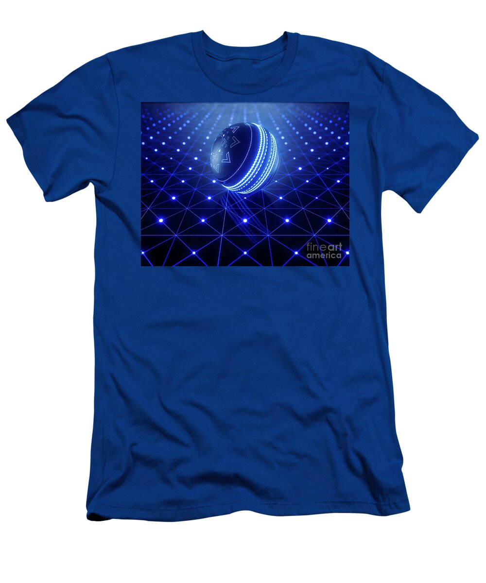 6 Futuristic Cricket Ball and Stage Allan Swart T-Shirt
