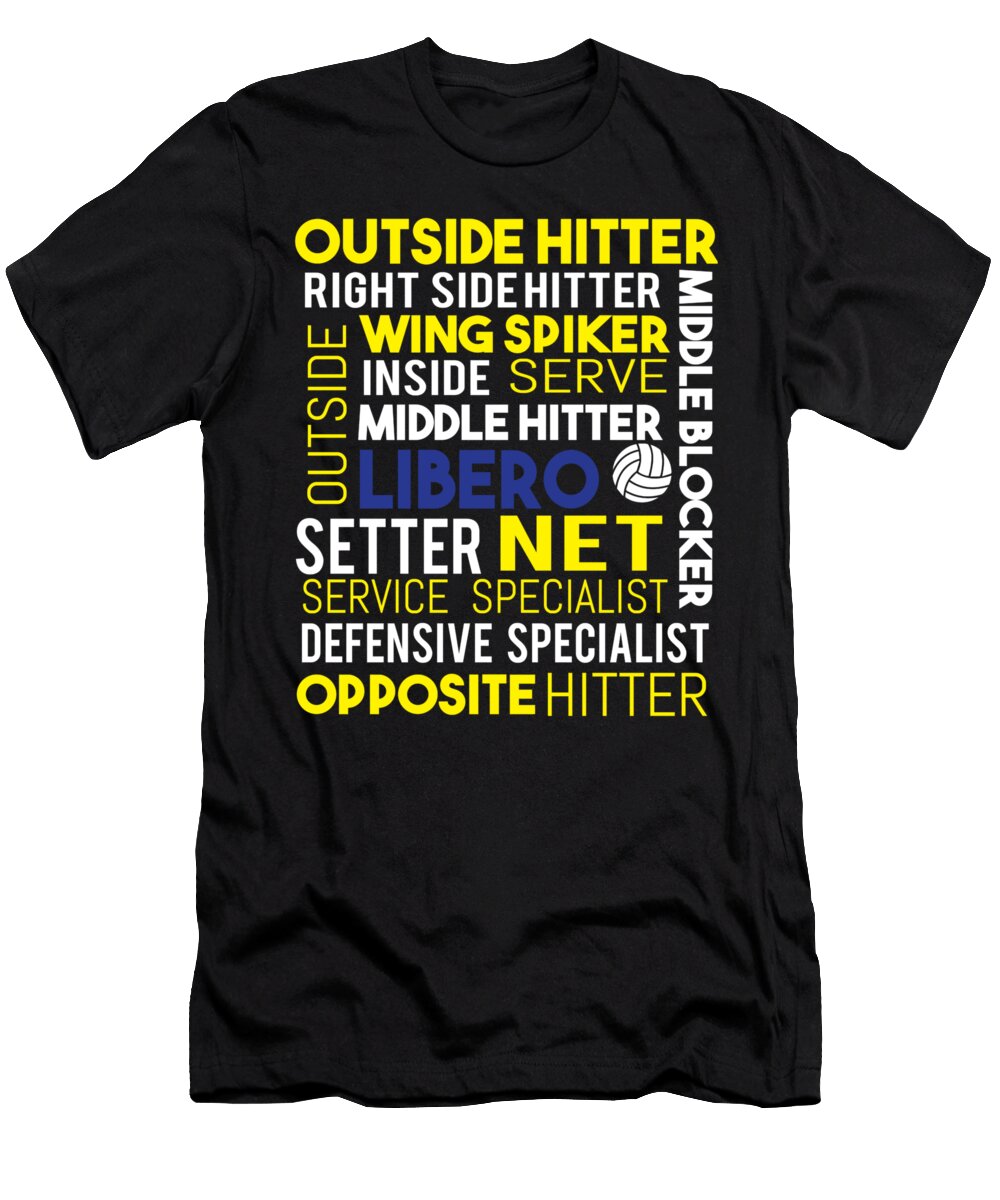 6 I Love Volleyball Team Player Ball Teequeen2603 T-Shirt