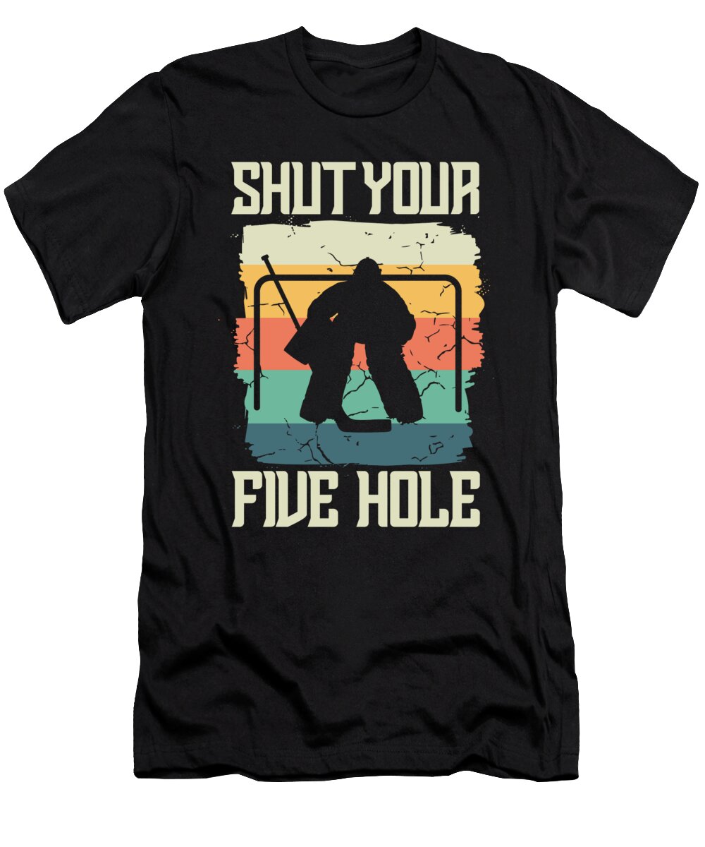 6 Ice Hockey Goalie Goaltender Crazy Squirrel T-Shirt