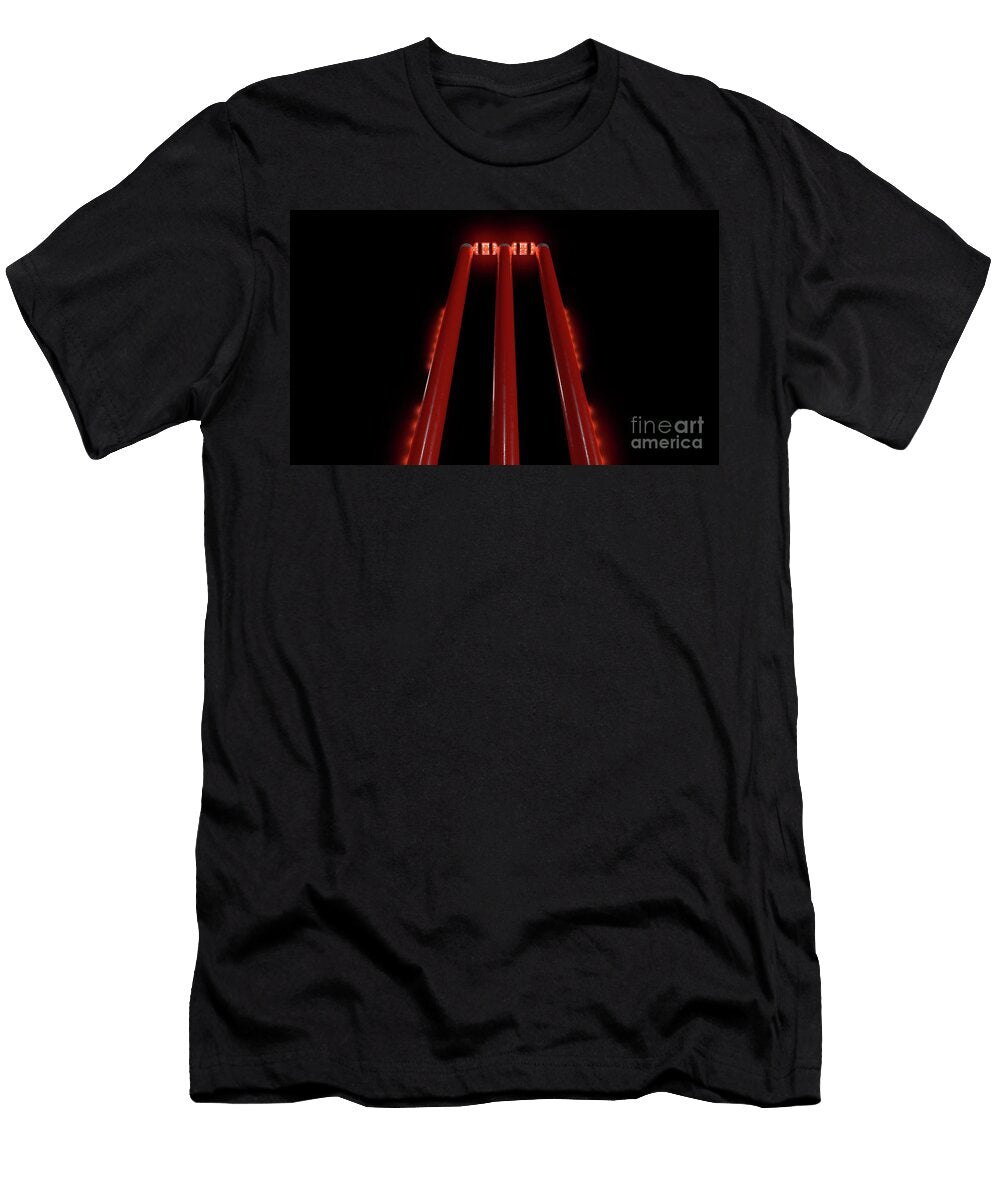 6 Illuminated Cricket Wicket Stumps Allan Swart T-Shirt