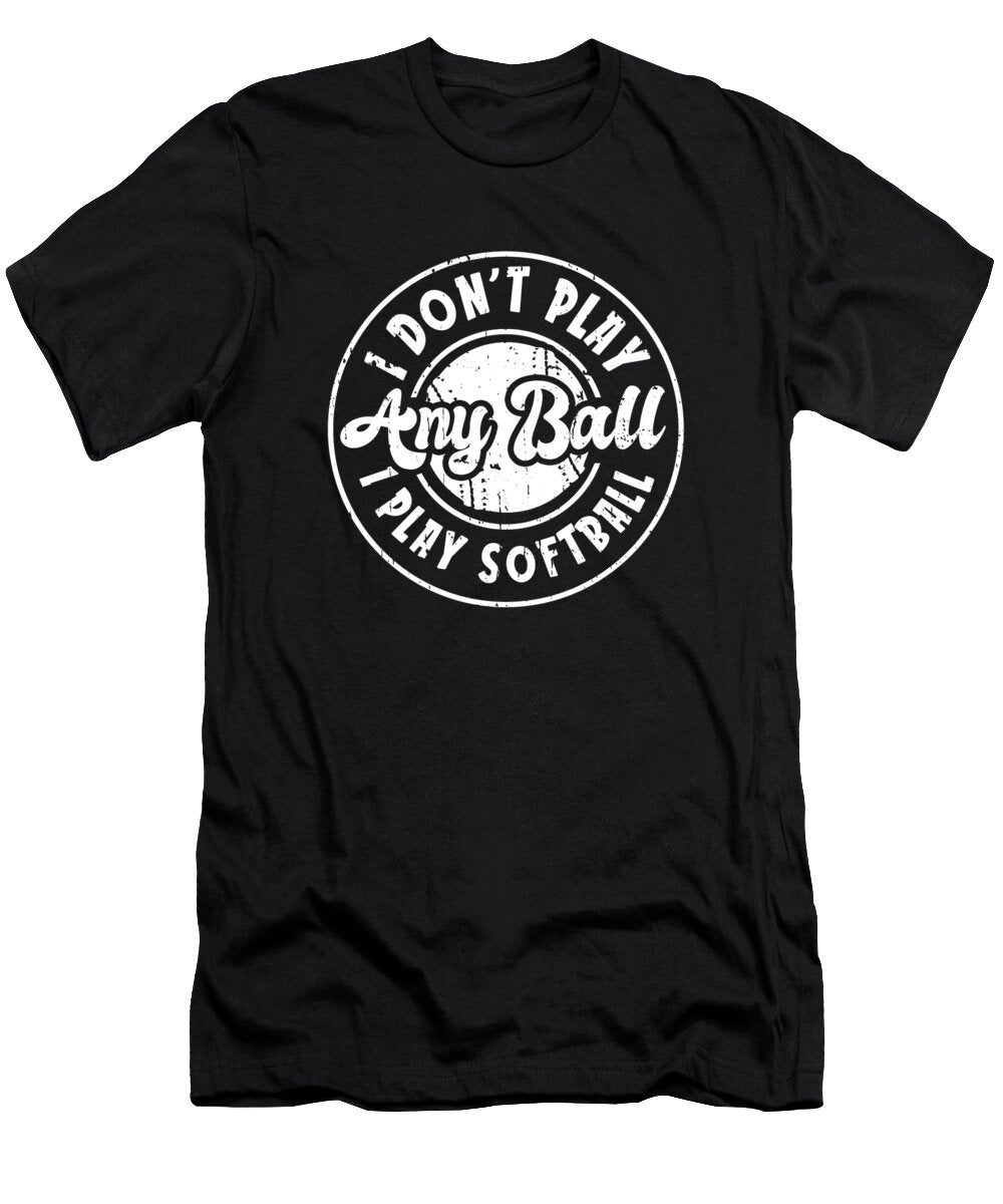 6 Softball Batter Pitcher Catcher Softball Crazy Squirrel T-Shirt