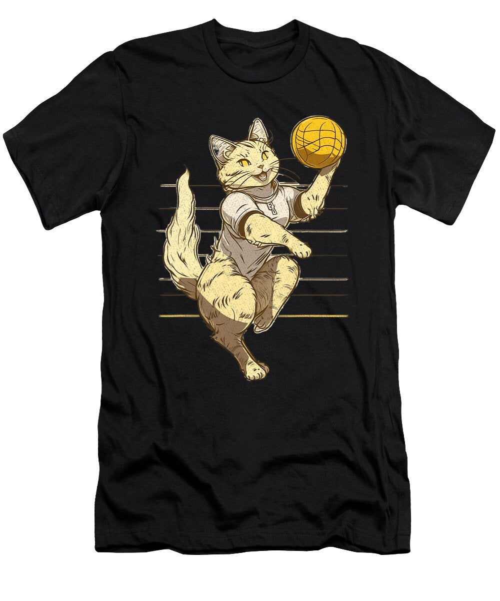 6 Vintage Cat Playing Volleyball Volleyball Kitties Lover Dhbubble T-Shirt
