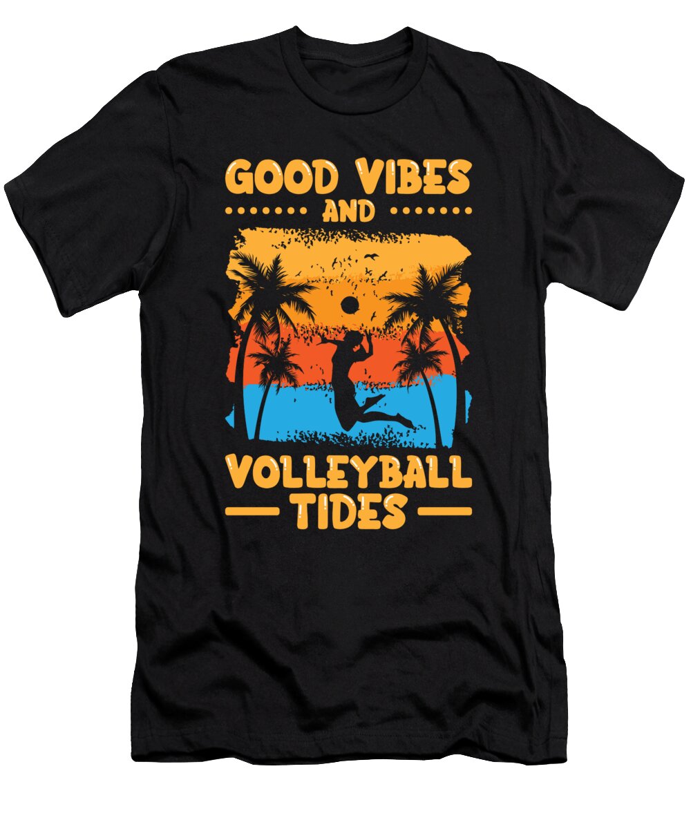 6 Volleyball Tropical Summer Sport Volleyball Players Toms Store T-Shirt