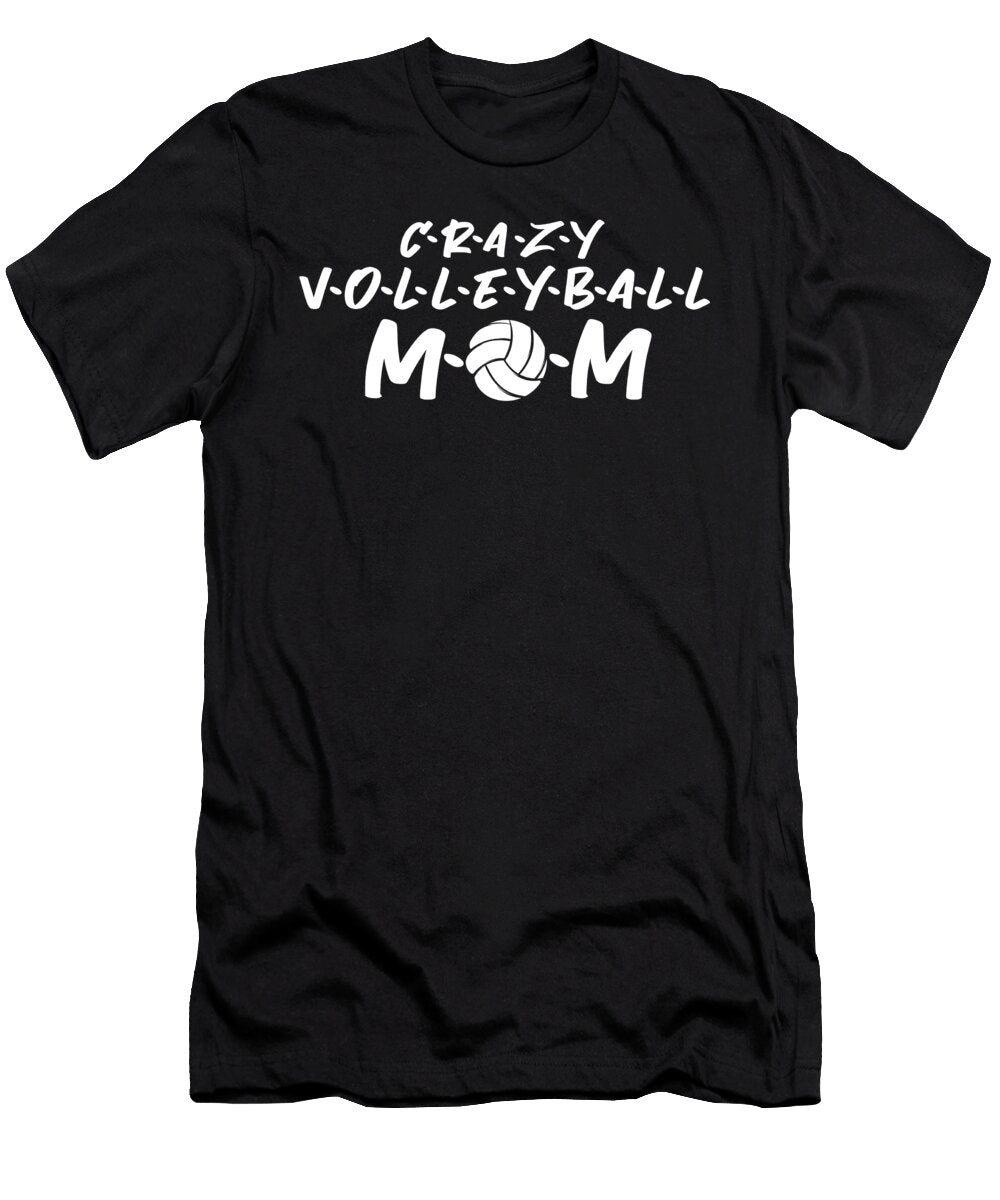 6 Volleyball Vball Beach Volleyball Mom Crazy Squirrel T-Shirt