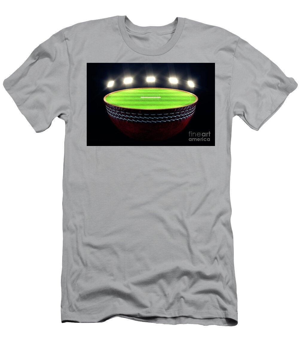 7 Cricket Half Ball Stadium Concept Allan Swart T-Shirt