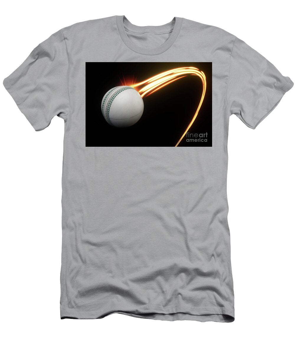 7 Cricket Sports Ball Light Trail Allan Swart T-Shirt